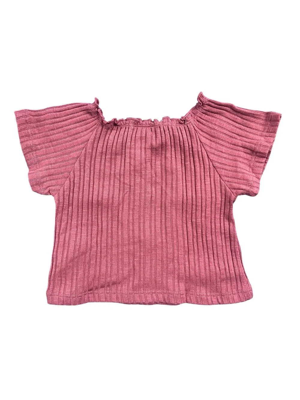NEW Cotton On Kids 3Y Pink Ribbed Button-Front Top